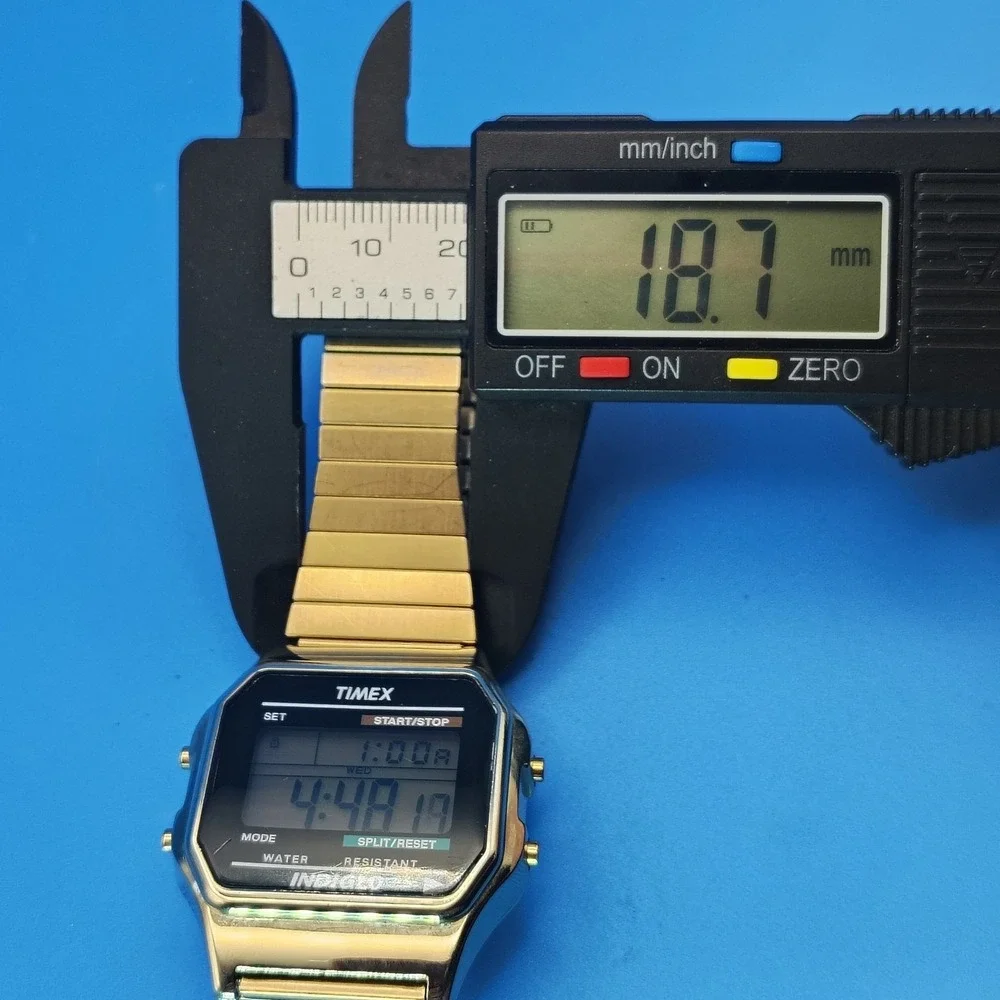 Vintage‎ 2010 Timex Indiglo TW5 38mm Mens Digital Sports Watch Triple GOLD Retro
